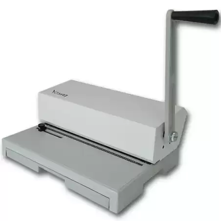 3036PER64 YOSAN ENCUADERNADORA 64 (PASO 5:1) ESPIRAL MANUAL FOLIO APAISADO GRIS