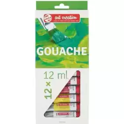 9021612M TALENS ART CREATION SET DE COLORES TÉMPERA TUBO 12ML GOUACHE ESTUCHE 12 UD