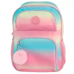 T434-1053 TOYBAGS MOCHILA PRIMARIA BLIN BLIN GRADIENT PINK DOBLE COMPARTIMENTO 44X31X17CM ADAPTABLE A CARRO