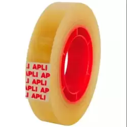 11169 APLI CINTA ADHESIVA TRANSPARENTE ROLLO 12MM X 33M BOLSITA