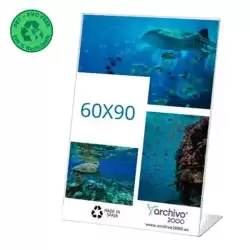 80917V CS TP ARCHIVO 2000 EXPOSITOR DE SOBREMESA L FLEXIBLE 60X90MM VERTICAL PET 100% RECICLABLE