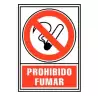 6174-02 RJ ARCHIVO 2000 SEÑAL "PROHIBIDO FUMAR" 210X297MM PP 700 MICRAS BLANCO/ROJO
