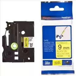 TZEFX621 BROTHER CINTA ROTULADORA LAMINADA FLEXIBLE TEXTO NEGRO SOBRE AMARILLO - 9MMX8M