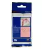 TZERE34 BROTHER CINTA ROTULADORA TELA SATINADA NO ADHESIVO TEXTO DORADO SOBRE TEJIDO ROSA - 12MMX4M