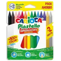 42712 CARIOCA PLASTICERAS RESISTENTES PLASTELLO C/SURTIDOS ESTUCHE 12+2 UD GRATIS