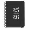 52033 DOHE AGENDA ESCOLAR GRAMMAR A5 ESPIRAL DOBLE DP TAPA PP NEGRO 2025-2026