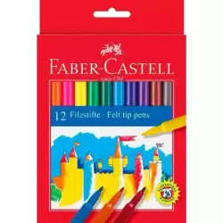 554201 FABER CASTELL ROTULADORES STANDARD COLORES SURTIDOS ESTUCHE 12 UD
