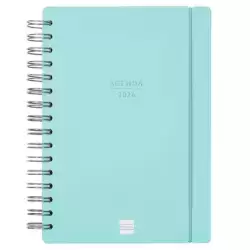 627400426 FINOCAM AGENDA HAIKU ESPIRAL 16 MESES E10 SVH CIERRE C/GOMA TAPA DURA AZUL 2025-2026