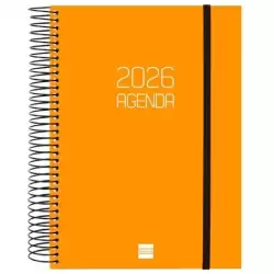 742912926 FINOCAM AGENDA ESPIRAL OPAQUE E10-155X212MM 1DP TAPA PP NARANJA 2026