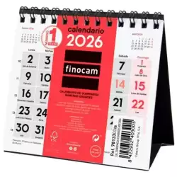 781330026 FINOCAM CALENDARIO DE SOBREMESA NÚMEROS GRANDES XXS-110X100MM MV NEUTRO 2026