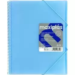 39833091 GRAFOPLÁS CARPETA CON FUNDAS MAXIPLÁS ESPIRAL A4 30 FUNDAS C/SOBRE PP RÍGIDO TRANSLÚCIDO AZUL SOFT