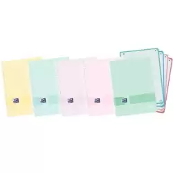 400166695 OXFORD CUADERNO LIVE&GO EUREPEANBOOK 4 MICROPERFORADO 120H A5+ 5X5MM TAPA DE PLÁSTICO C/SURTIDOS PASTEL
