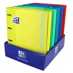 400136667 OXFORD CARPETA ANILLAS 4X35 EUROPEANBINDER TOUCH A4+ C/RECAMBIO 100 HOJAS 90GR 5X5 SURTIDOS