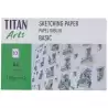 122022129 TITAN ARTS PAPEL DE DIBUJO PARA BOCETOS BASIC A4 10H 130GR