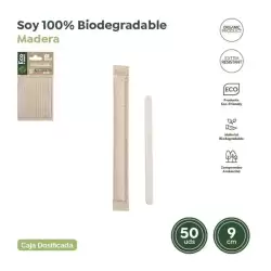 30208 PALETINA DE MADERA 140X5X1 MM EN FUNDA DE PAPEL INDIVIDUAL -CAJA 50U-