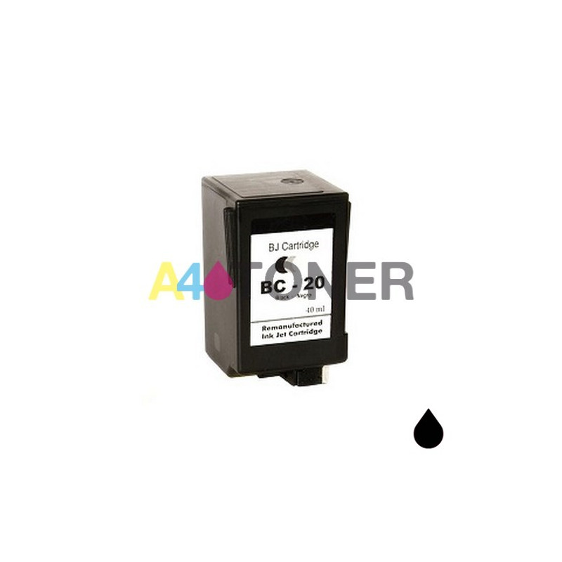 Cartucho de tinta Canon BC20 / BX20 negro alternativo