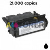 Toner T630 compatible al toner original Lexmark 12A7462