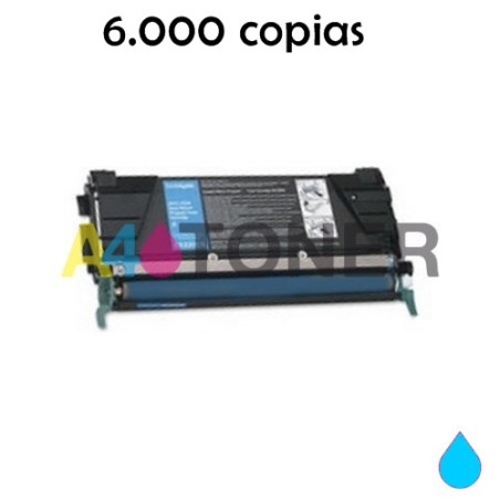 Toner compatible C734 / C736 / X734 / X736 / X738 cyan alternativo a Lexmark C734A1CG