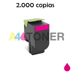 Toner compatible CX310 / CX410 / CX510 magenta alternativo a Lexmark 80C2SM0