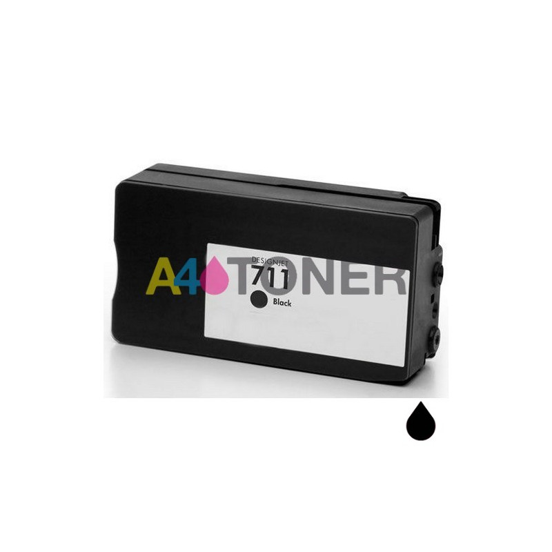 Cartucho de tinta Hp 711 negro compatible al cartucho original hp CZ133A