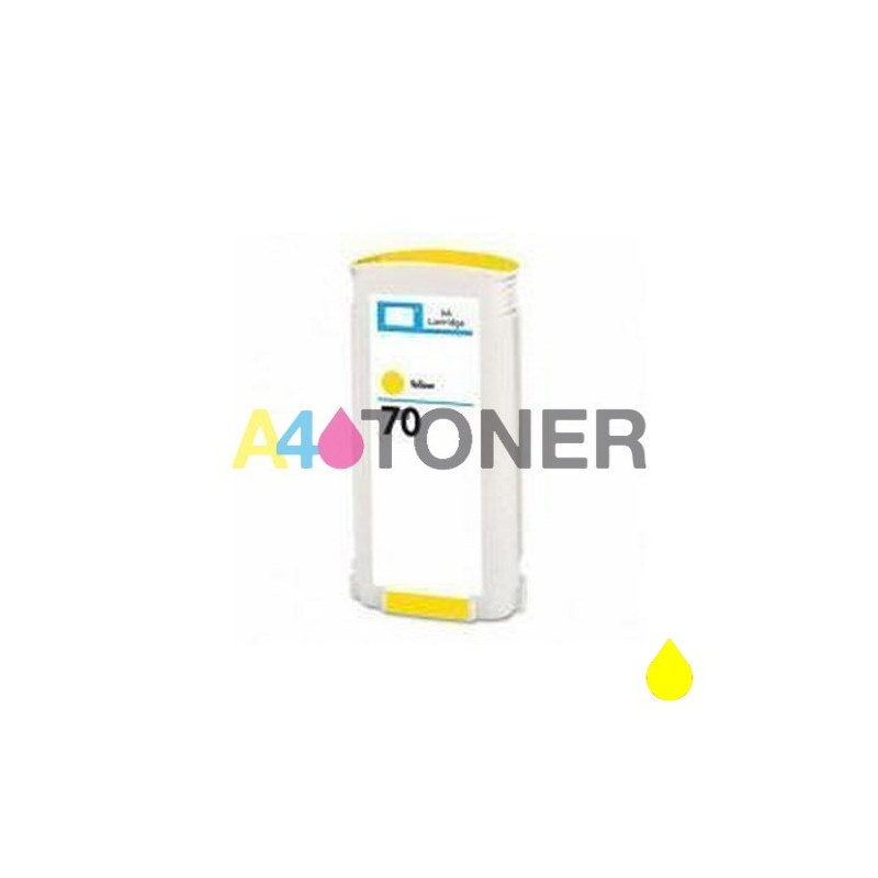 Cartucho de tinta Hp 70 amarillo compatible al cartucho original hp C9454A