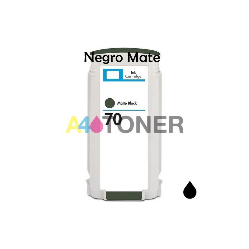 Cartucho de tinta Hp 70 negro mate compatible al cartucho original hp C9448A
