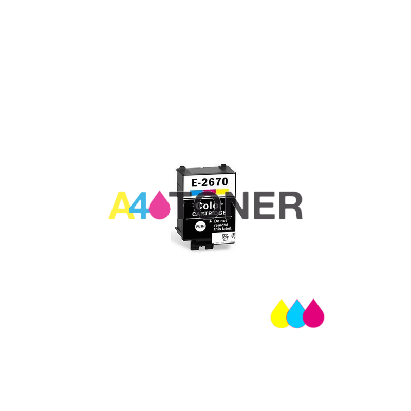Cartucho de tinta Epson T2670 tricolor compatible con Epson C13T26704010