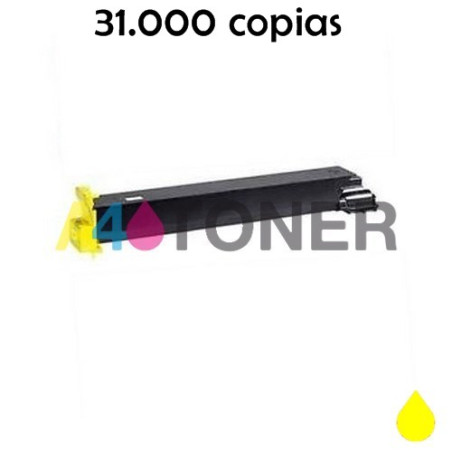 Toner compatible konica TN-711 / TN711 / TN 711 amarillo genérico al toner original Konica Minolta A3VU250