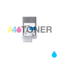 Cartucho de tinta Canon PFI102 cyan compatible con Canon 0896B001