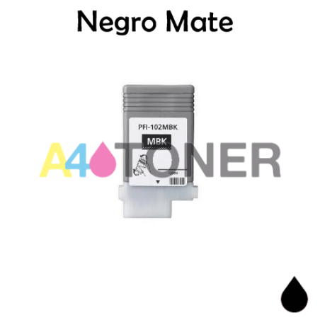 Cartucho de tinta Canon PFI102 mate negro compatible con Canon 0894B001