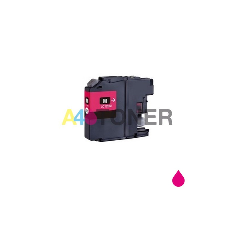 Cartucho de tinta LC12 magenta compatible a Brother LC12EM