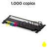 Toner Samsung CLP-430 amarillo compatible al cartucho original CLT-Y404S