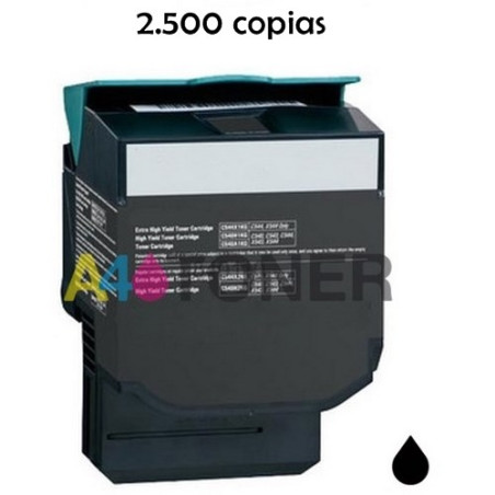 Toner Lexmark negro C540 / C543 / C544 / X543 / X544 / X546 / X548 compatible a Lexmark C544H2KG