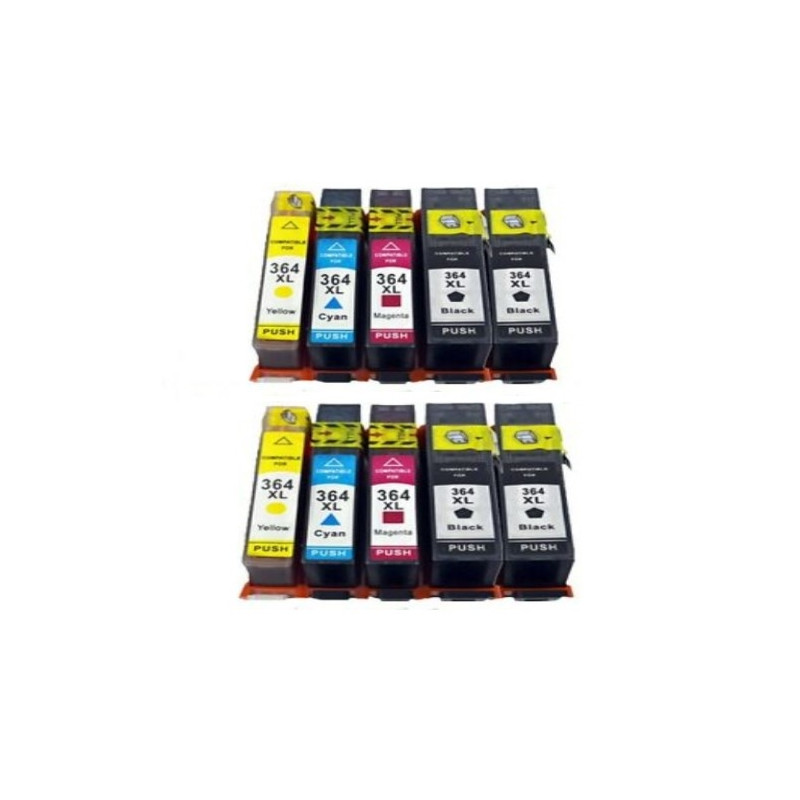 Pack 10 cartuchos de tinta HP 364XL compatible