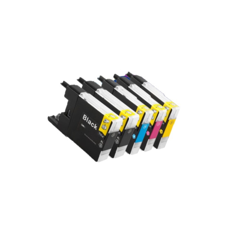 PACK 5 LC3219XL LC-3219 LC3217 LC-3217 compatible con el cartucho de tinta original Brother LC3219XLVALDR LC3219XLVAL