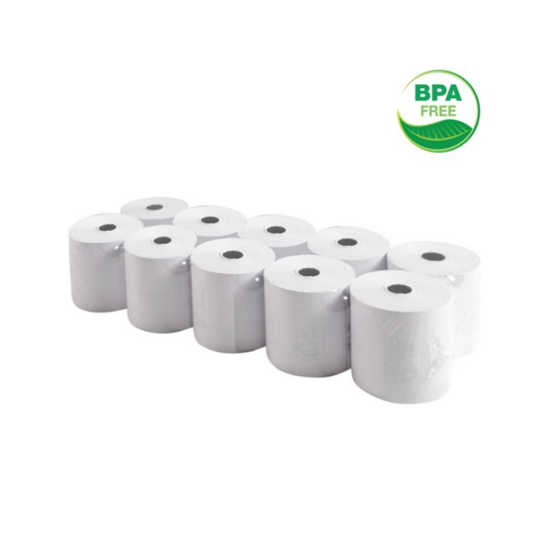 Rollos de papel térmico 57x60x12mm Pack-10