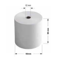 Rollos de papel térmico 80x65x12mm Pack-5