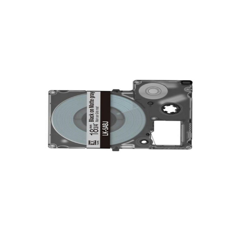 Epson C53S672087 (LK-5ABJ) gris-negro 18mm*8m etiquetas mate compatibles