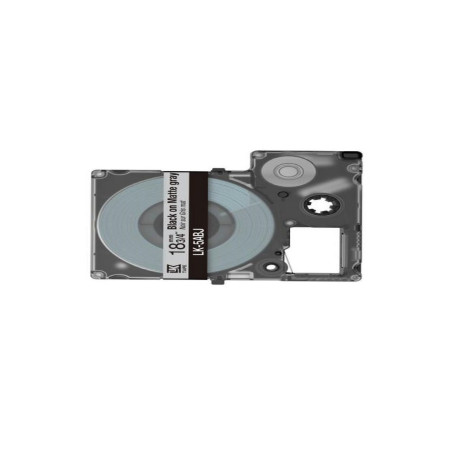 Epson C53S672087 (LK-5ABJ) gris-negro 18mm*8m etiquetas mate compatibles