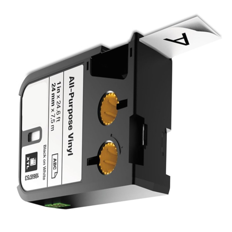 Dymo 1868753 cinta vinilo XTL compatible (24mm negro sobre blanco)