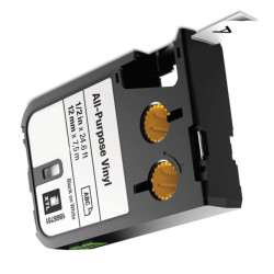 Dymo 1868751 cinta vinilo XTL compatible (12mm negro sobre blanco)