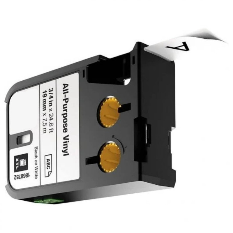 Dymo 1868752 cinta vinilo XTL compatible (19mm negro sobre blanco)