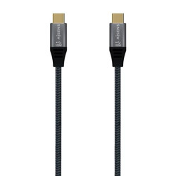 A107-0634 AISENS CABLE USB 3.1 GEN2X2 20GBPS 5A TIPO USB-C-USB-C/M GRIS 2M