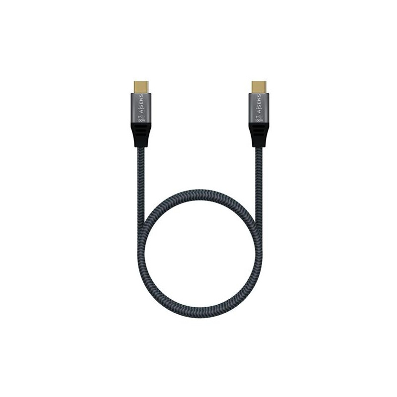 A107-0671 AISENS CABLE USB 3.2 5A 100W 8K@30HZ TIPO USB-C/M - USB-C/M GRIS 1