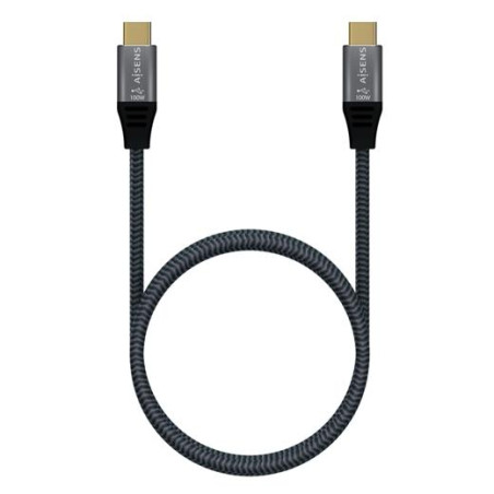 A107-0671 AISENS CABLE USB 3.2 5A 100W 8K@30HZ TIPO USB-C/M - USB-C/M GRIS 1