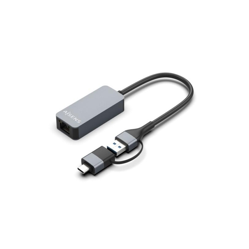 A109-0710 AISENS CONVERSOR USB3.2 GEN1 USB-A+USB-C A ETHERNET 2.5G 10/100/1000/2500 MBPS
