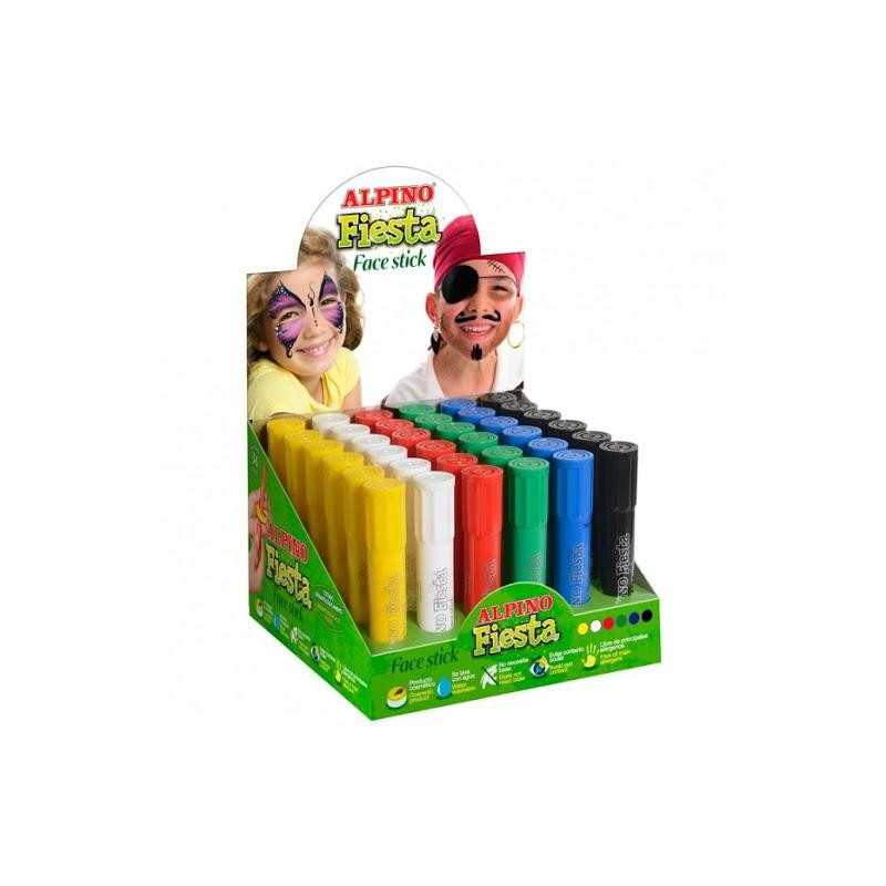 DL000075 ALPINO MAQUILLAJE EN BARRA FIESTA FACE STICK CAJA EXPOSITORA DE 30 C/SURTIDOS