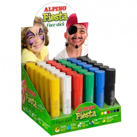 DL000075 ALPINO MAQUILLAJE EN BARRA FIESTA FACE STICK CAJA EXPOSITORA DE 30 C/SURTIDOS
