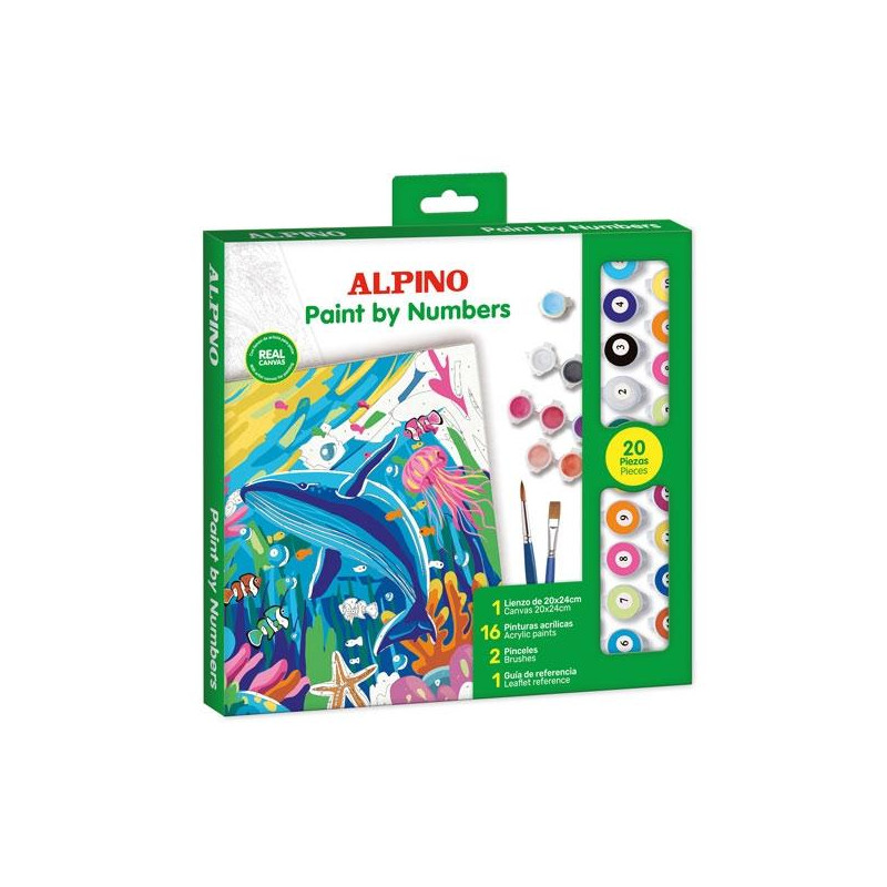PN000100 ALPINO PINTURA ACRÍLICA PINTA POR NÚMEROS OCEAN