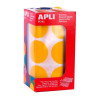 17865 APLI GOMETS REDONDOS 33MM ROLLO AMARILLO -ROLLO 708 UNIDADES-